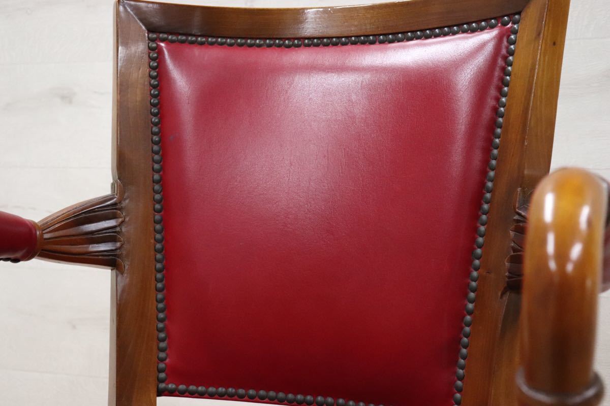 GMDKS249B VARO.S.A. VALENTI / バロッサバレンティ スペイン 最高峰 アームチェア 総本革 クラシック 椅子 定価約30万  IDC大塚家具