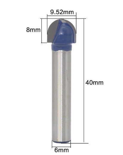 c1291 триммер bit 6mm ось * круг паз bit лезвие диаметр 9.52mm core box bit 