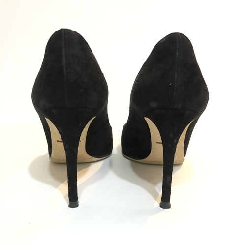 Dolce&Gabbana Dolce & Gabbana suede pumps 38 black regular price 8 ten thousand jpy rom and rear (before and after) 