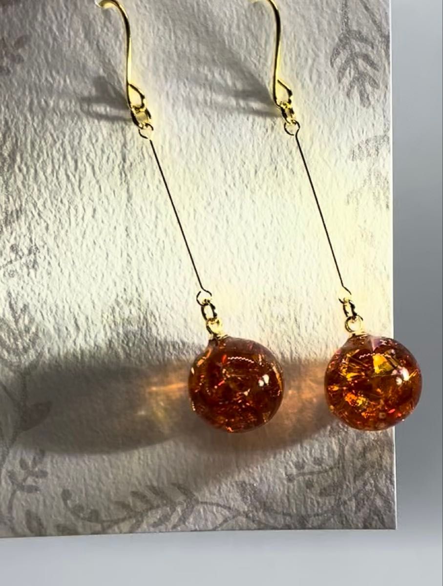 スワロフスキー クリスタルアストラルピンク ピアス イヤリング ハンドメイド レジン