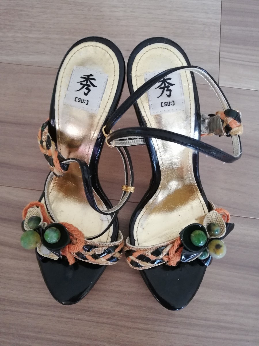 可愛い韓国製 ハンドメイドサンダル 22.5cm