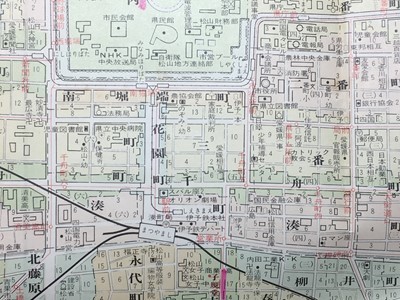 Ms38 地図 松山市 昭和42年 バス路線バス停名 堀之内 球場 競輪場 ラグビー場 国立病院 県民館 城東中 映画館多 有楽座 オリオン劇場他 Jauce Shopping Service Yahoo Japan Auctions Ebay Japan