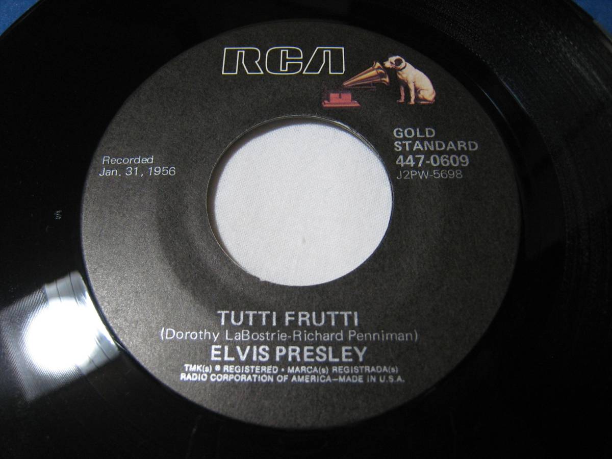 【7”】 ELVIS PRESLEY // BLUE SUEDE SHOES / TUTTI FRUTTI US盤 エルヴィス・プレスリー ブルー・スエード・シューズ _画像5