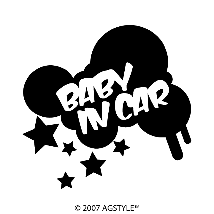 PayPayフリマ｜ゆうパケット送料無料 バブル BABY IN CAR オリジナル カッティング ステッカー 赤ちゃんが乗っています JDM  USDM STANCE HDM POP RV 4WD