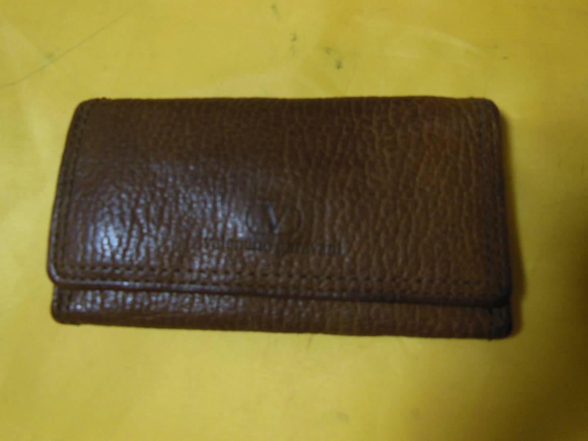 VALENTINO GARAVANI Valentino *galava-ni4 ream key case Brown original leather * all leather free shipping 