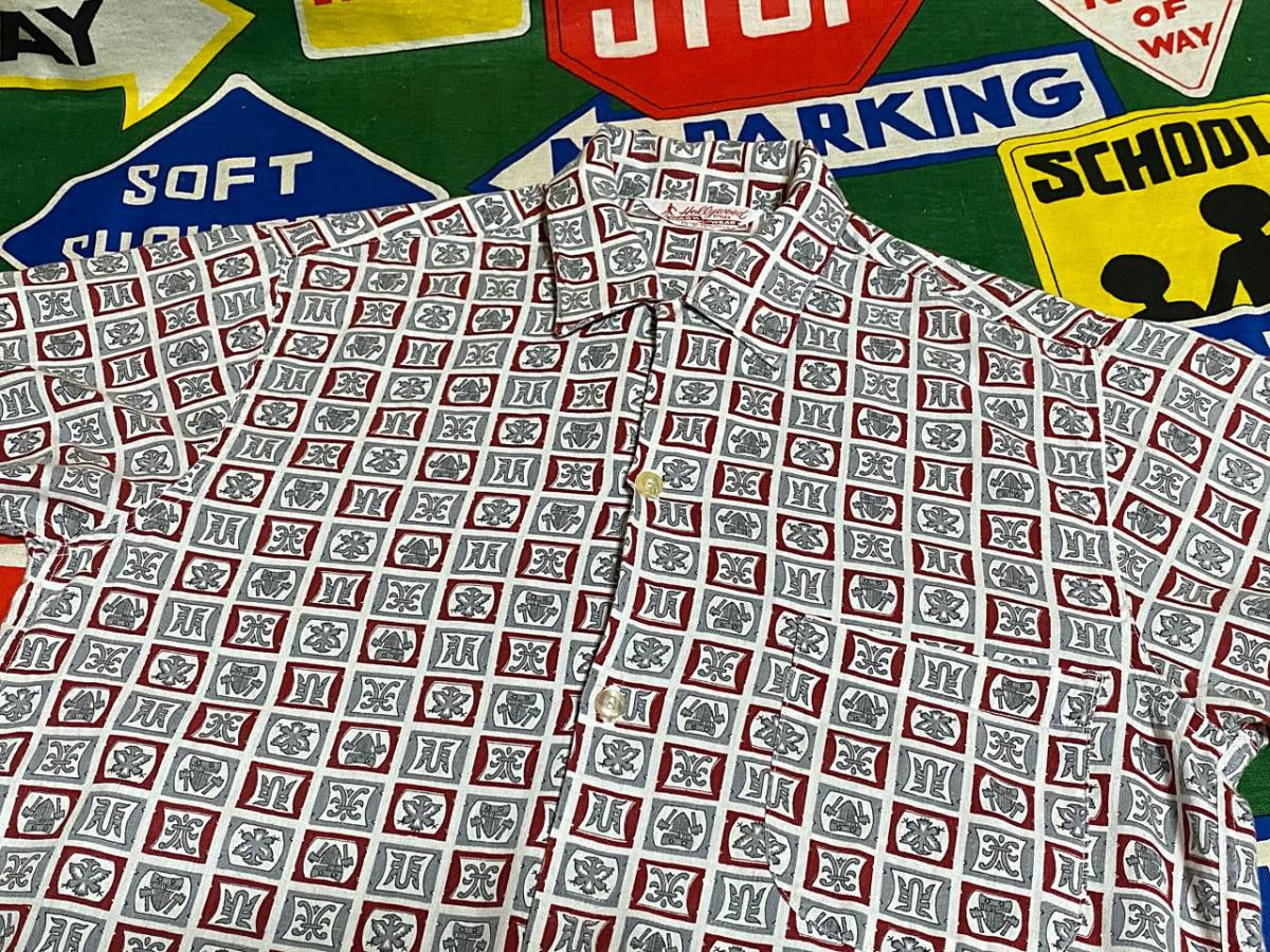 【返品?交換対象商品】 ★雰囲気◎な小紋柄の1枚★Made WEARビンテージオープンカラー総柄プリント開襟コットンシャツ60s60年代襟芯入 AND USA製アメリカ製WASH in Sサイズ 【返品?交換対象商品】 ★雰囲気◎な小紋柄の1枚★Made WEARビンテージオープンカラー総柄プリント開襟コットンシャツ60s60年代襟芯入 AND USA製アメリカ製WASH in Sサイズ