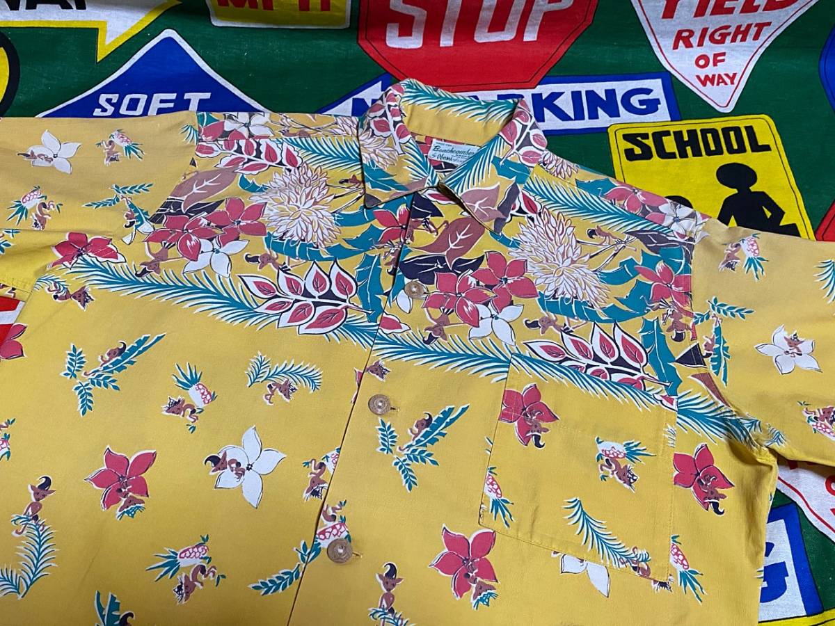100 %品質保証 ★可愛いフラワーモチーフ★Made in HAWAII製ハワイ製Beachcomberビンテージ総柄プリントコットンハワイアンシャツアロハシャツ50s50年代 Mサイズ 100 %品質保証 ★可愛いフラワーモチーフ★Made in HAWAII製ハワイ製Beachcomberビンテージ総柄プリントコットンハワイアンシャツアロハシャツ50s50年代 Mサイズ