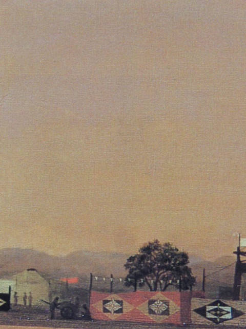 山本明比古、【ガンジス風景(音舟のいく岸辺)】、希少な額装用画集画 山本明比古、【ガンジス風景(音舟のいく岸辺)】、希少な額装用