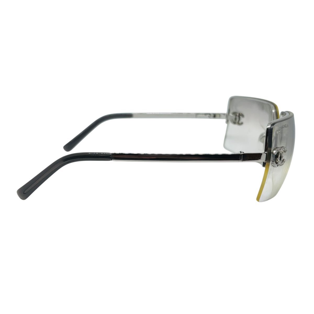 シャネル ココマーク ラインストーン サングラス リムレス 銀黒 4092-B シャネル CHANEL サングラス リムレス 4092-B ココマーク ライン