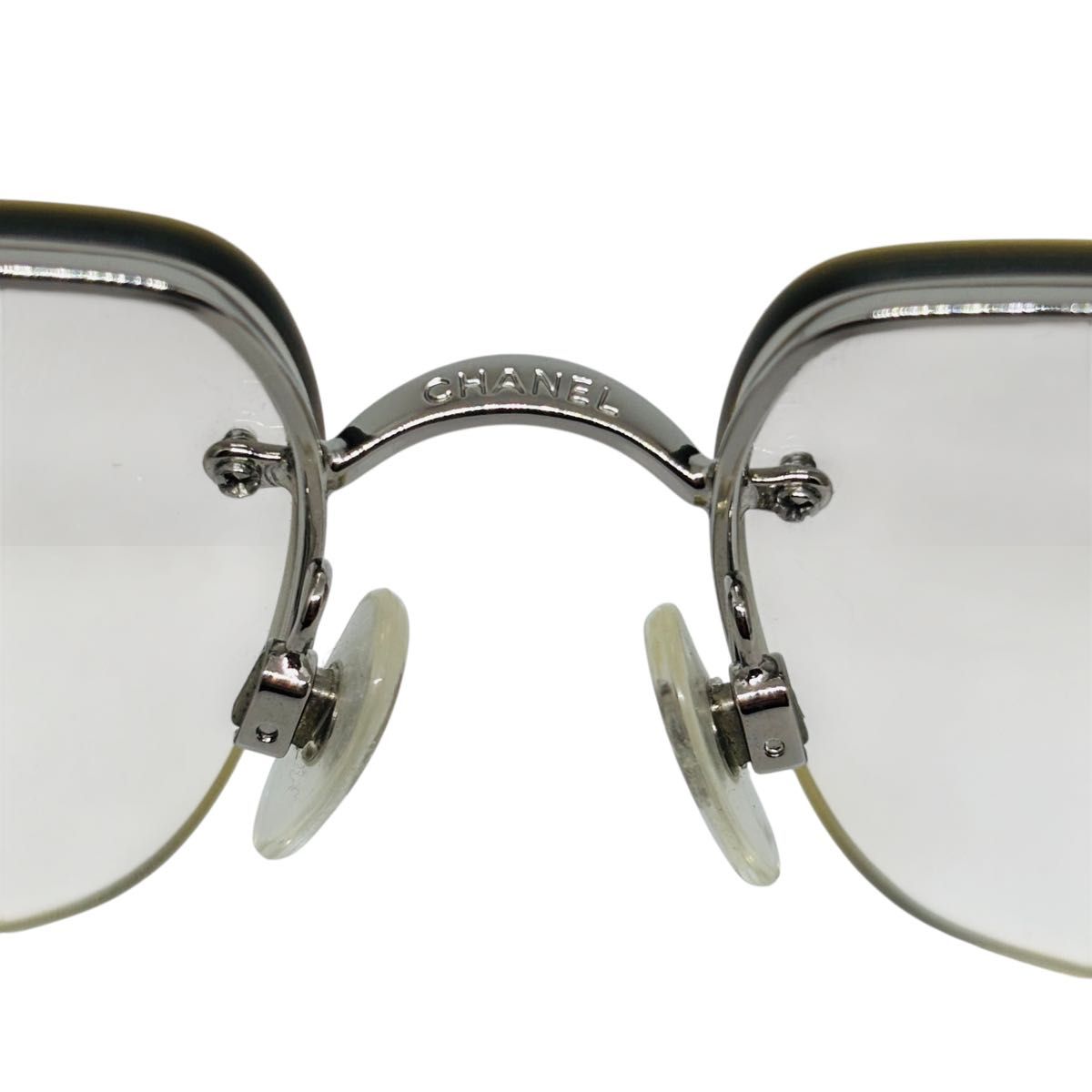 シャネル ココマーク ラインストーン サングラス リムレス 銀黒 4092-B シャネル CHANEL サングラス リムレス 4092-B ココマーク ライン