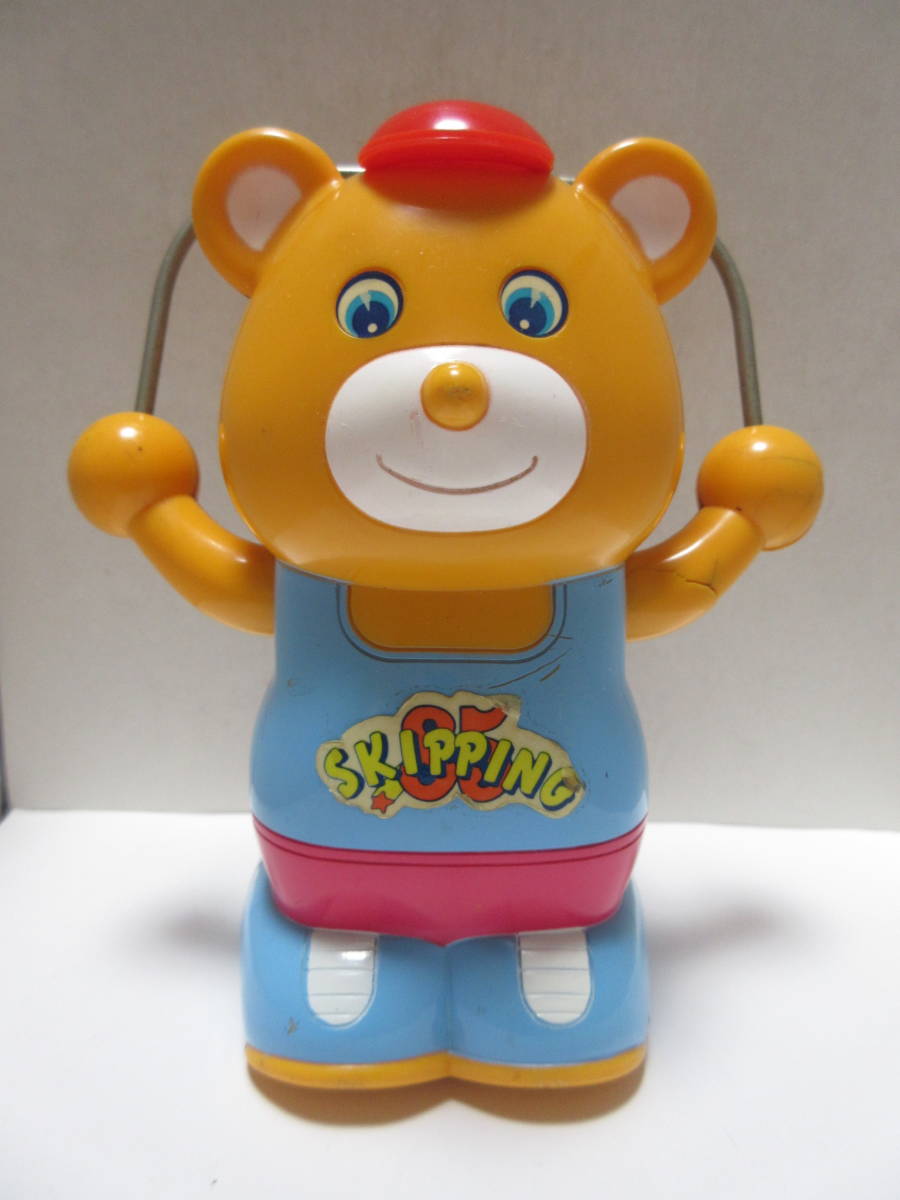 { retro toy } 1985 year Masudaya Skipping 85:.. jump bear. electric Vintage toy operation verification ending antique 
