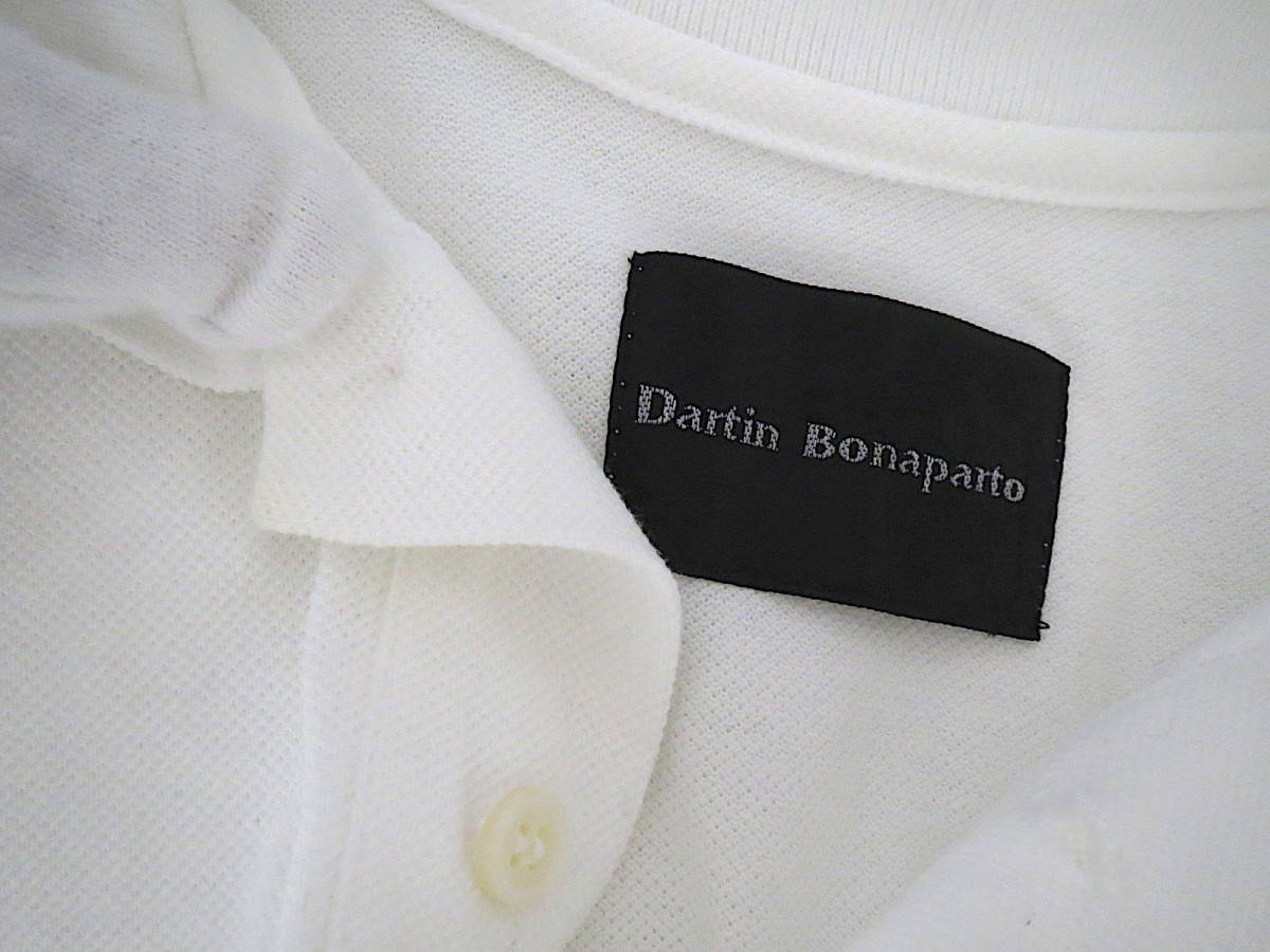 二点落札で送料無料！ 2A19 Dartin Bonaparto ダルタンボナパルト 半袖 ポロシャツ 白 メンズトップス　ホワイト S～M_画像5