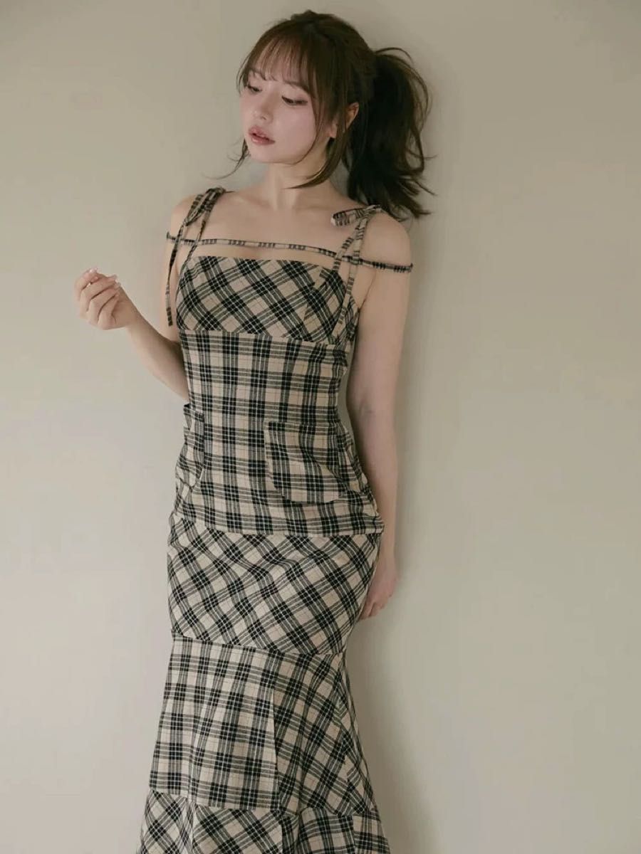 ✴︎新品正規✴︎andmary Cecily check long dress 最終下げ ラスト1点 ANDMARY Cecily check long dress|Yahoo