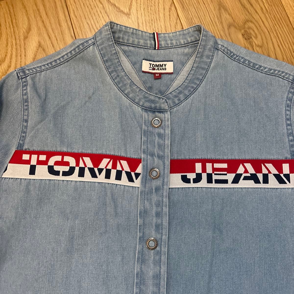 JEANS トミージーンズ ロゴ デニム シャツワンピース Tommy Jeans デニムシャツワンピース M|Yahoo!フリマ(旧PayPay
