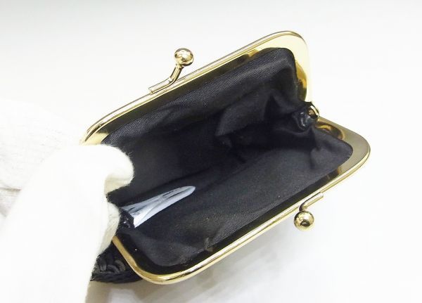  super-beauty goods ultra rare!* Harrods * Harrods * spangled attaching leather made * bulrush . coin case change purse .* black black group * free shipping!