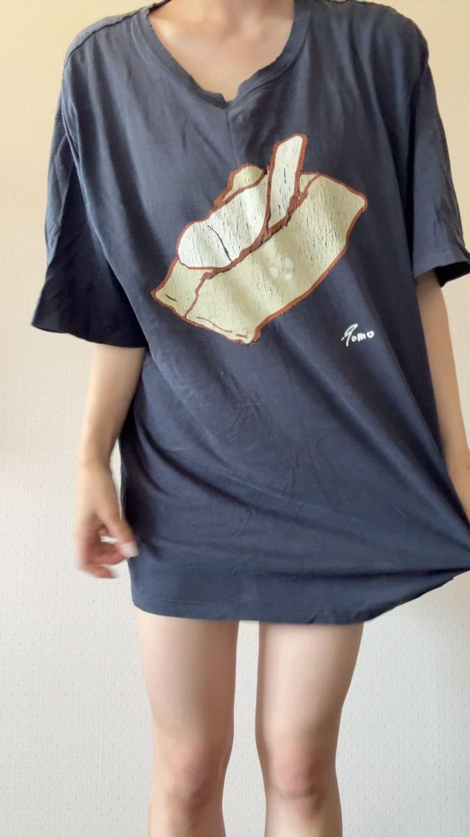 プリントTシャツ ネイビー 使用感あり