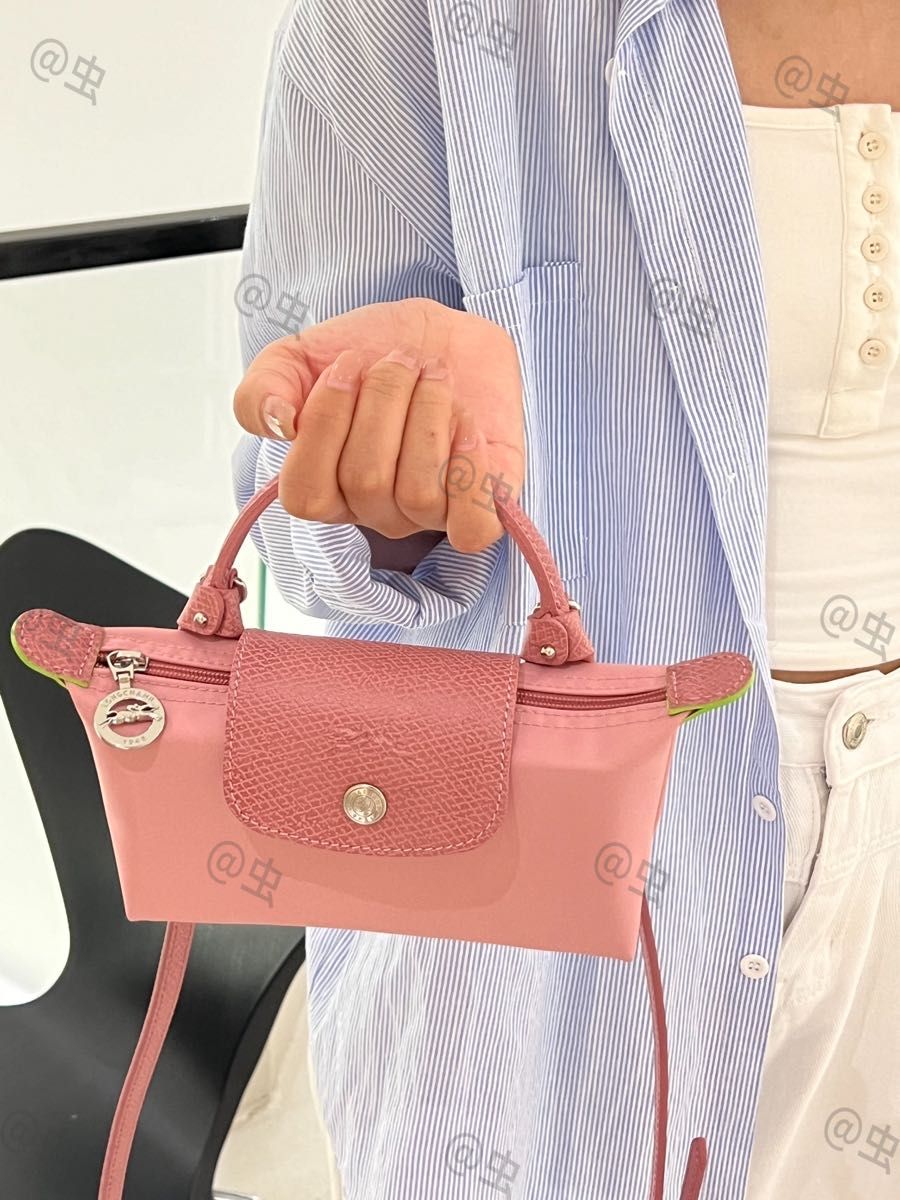 ロンシャン ショルダーバッグ レザー XS ミニバッグ 薄ピンク ロンシャン トートバッグ ショルダーバッグ プリアージュ XS