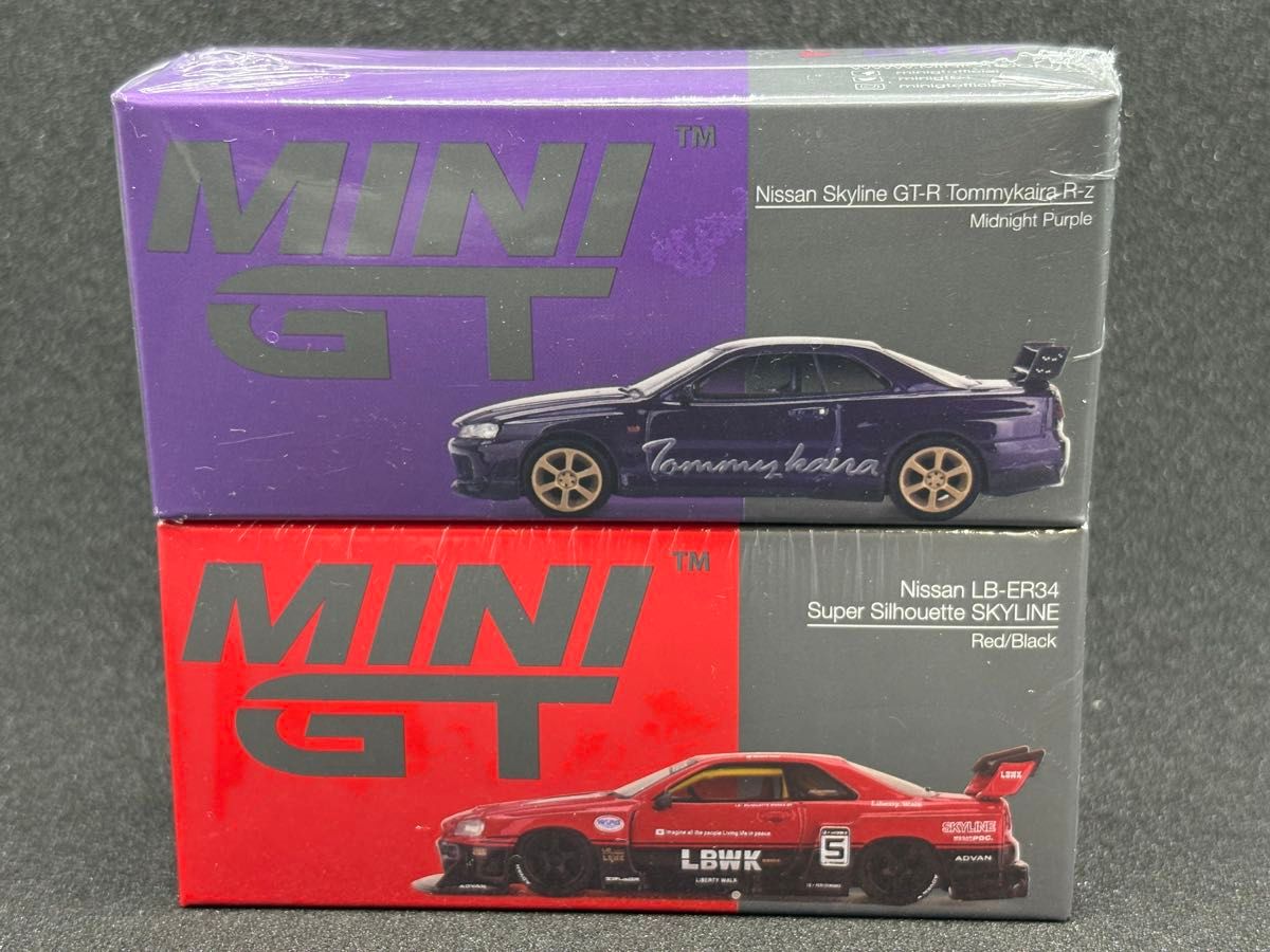 MINIGT 1/64 日産 スカイライン ER34 2台 未開封 MINIGT 日産 スカイライン ER34 ・ R34 未開封 2台|Yahoo