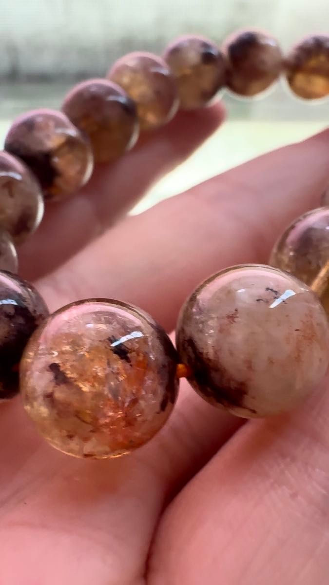 シトリンガーデンクォーツブレスレット 天然石 虹