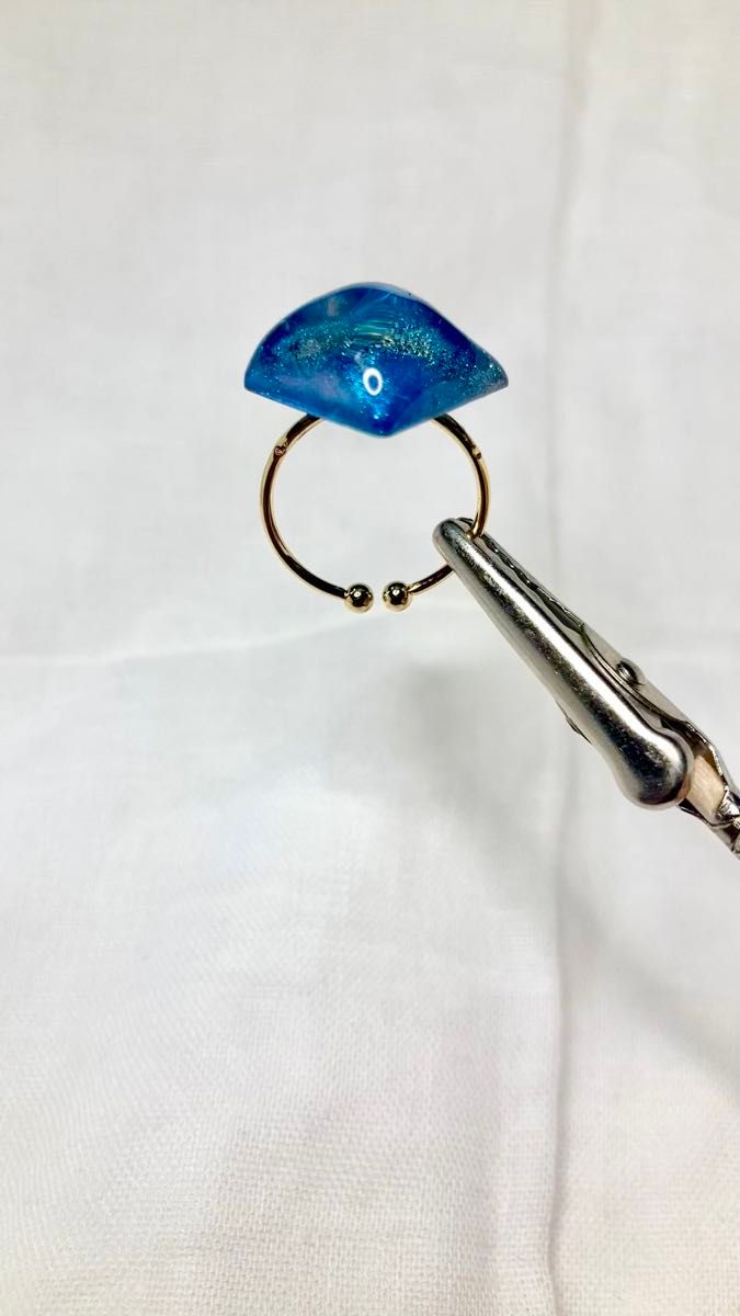No.317 レジン リング 指輪 ハンドメイド 銀河