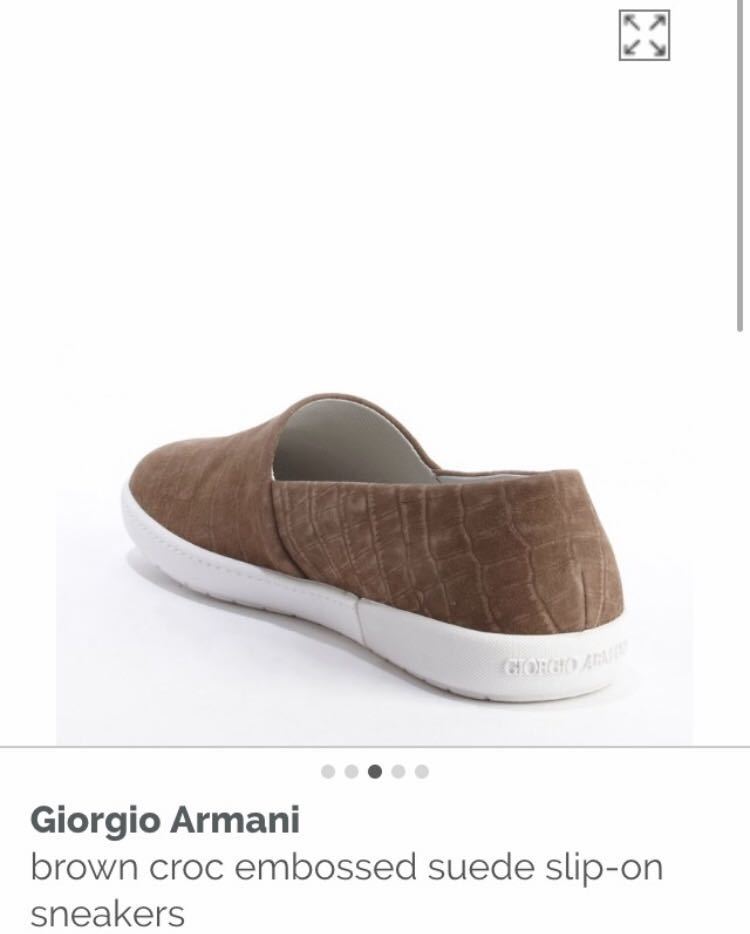 最終出品!最高級12万新品未使用Giorgio Armani クロコ型押スリップ