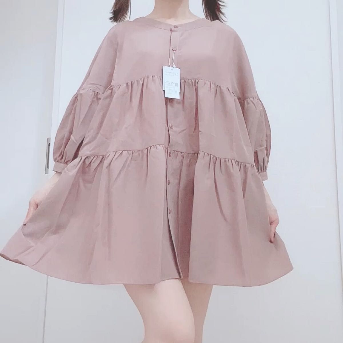 【新品】イング 2wayティアードチュニック 定価5,390円 モカ