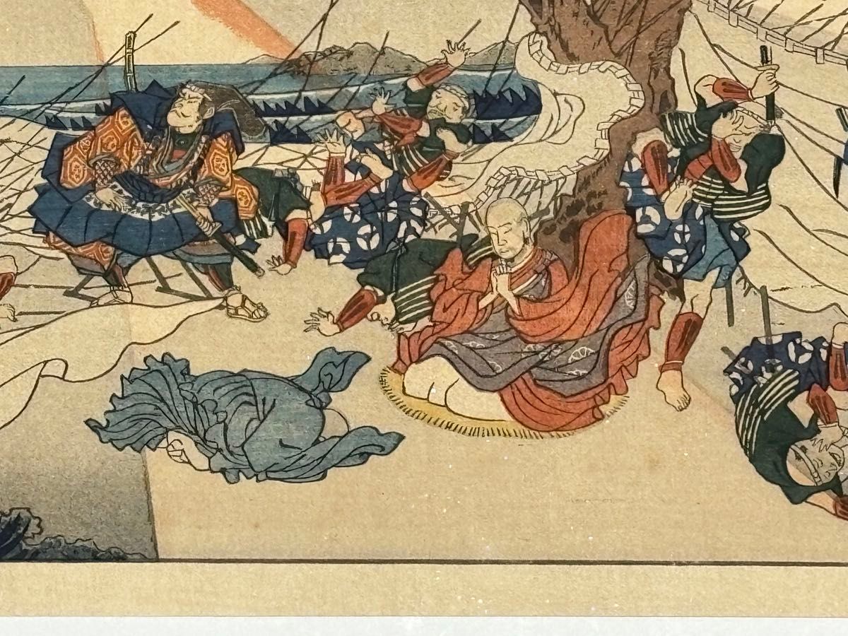 歌川国芳画「相州龍之口御難高祖御一代略図」日蓮 復刻浮世絵木版刷り 1枚|木版画 歌川国芳画「相州龍之口御難高祖御一代略図」日蓮 復刻浮世絵