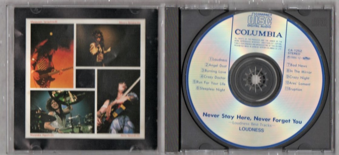 Ω ラウドネス 消費税表記なし ベスト CD/Never Stay Here, Never Forget You/CDのみのボーナストラック スリープレスナイト(ライヴ)収録_画像3