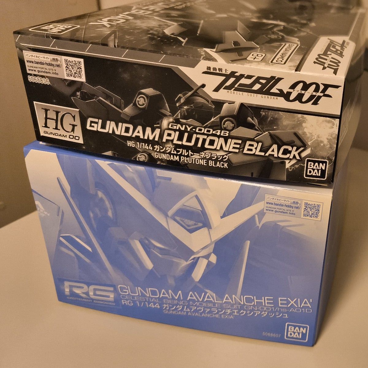未組立RGガンダムアヴァランチエクシアダッシュ &HGガンダムプルトーネブラック RG ガンダムアヴァランチエクシアダッシュ HG ガンダム