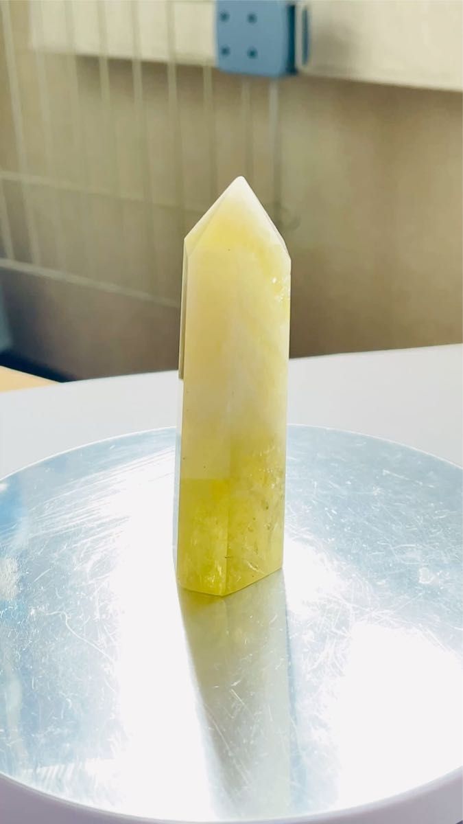 シトリン(黄水晶)原石ポイントパワーストーン【完全天然石】エネルギー覚醒済 完全浄化 本物 スピリチュアル メンテナンス 御守