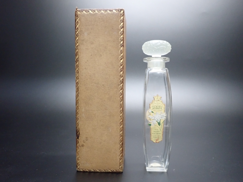 C884　アンティーク　香水瓶　ロンドン　ザ・クラウン・パフューマリー　THE　CROWN　PERFUMRY　CLAVEL BLANCO　Perfume bottle