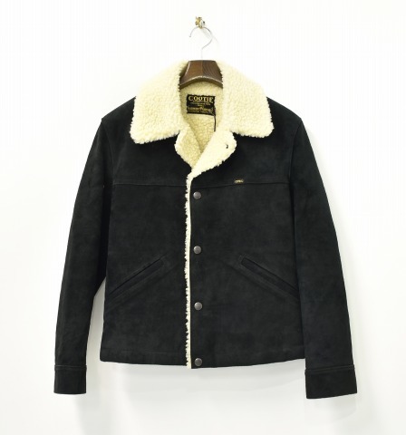 COOTIE クーティー Suede Cattleman Jacket スエードキャトルマンジャケット S BLACK CTE-14A221 スエードランチジャケット BOA ボア 牛革_画像1