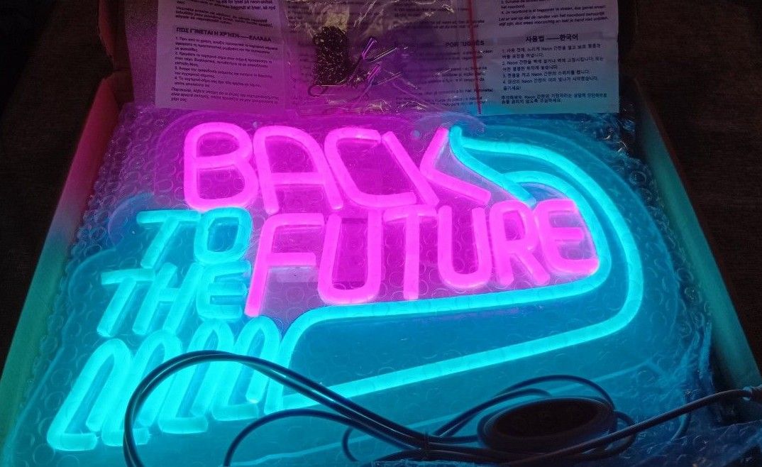 定率割引 往復 バックトゥザフューチャー ネオンサイン 映画グッズ LEDライト その他