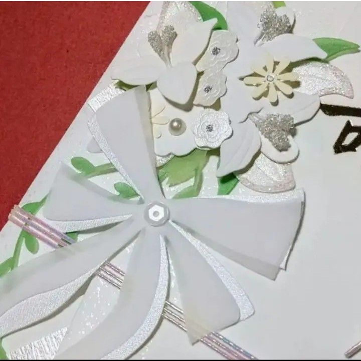 代筆付き《ミドリカンパニー　ブーケ　白》御祝儀袋　御祝い袋　ご祝儀袋　のし袋　金封
