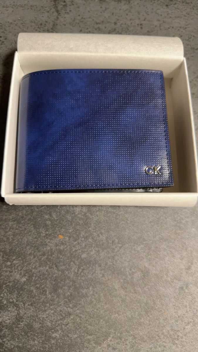 ck Calvin Klein 二つ折り財布 ネイビー【新品未使用】カルバンクライン グラデーション 紺 青 7