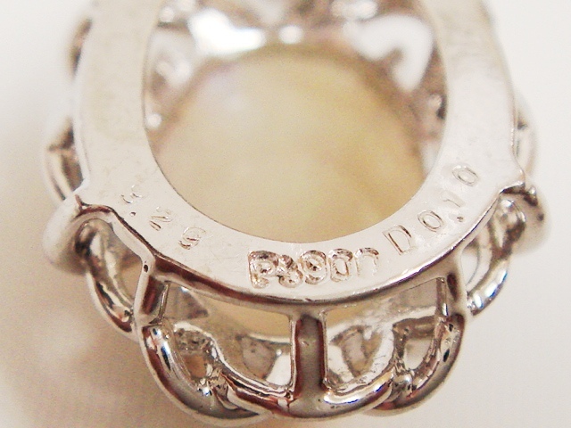 豪華!!鑑別カード付☆プラチナ☆Pt900☆大粒天然オパール3.29ct