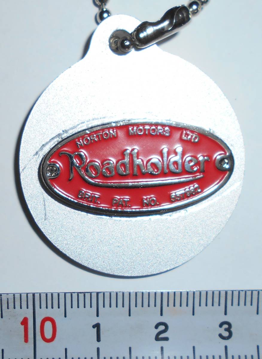 アルミベース、キーホルダー、レトロ、ヴィンテージ、デッドストック品、Norton Roadholder_画像2