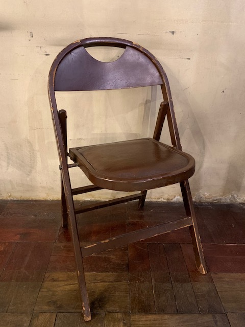 vintage 50s Folding Chair Made in U.S.A. フォールディングチェア ヴィンテージ バウハウス 40s 50s ミリタリー インダストリアルの画像1