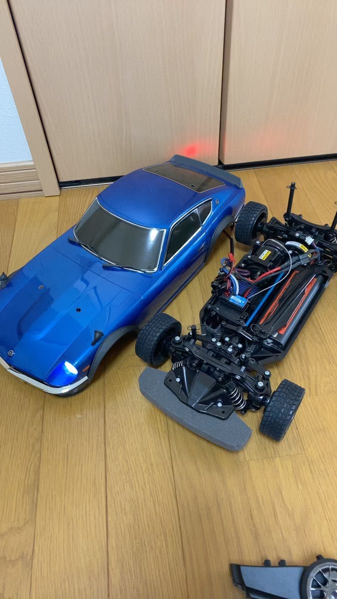 タミヤ TT-02 ボディ 京商 1971 ダットサン 240Z ドリフト 未走行 リポバッテリー付 美品