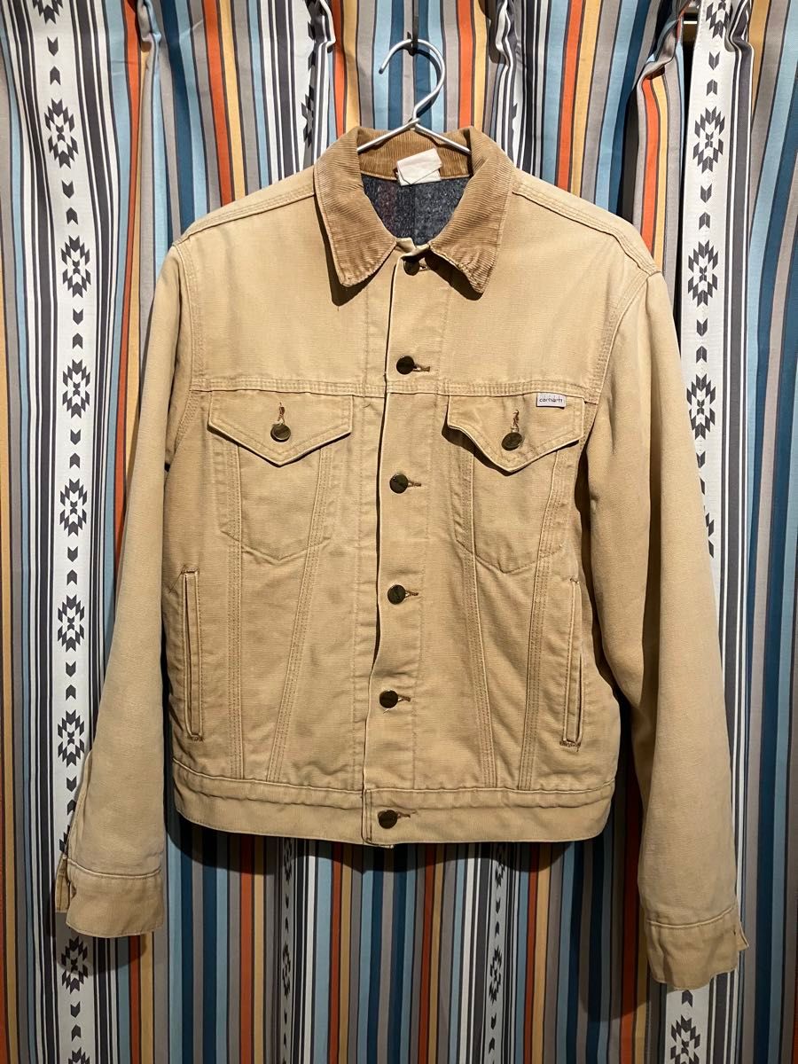 90s Carhartt トラディショナルジャケット ベージュ サイズ38 カーハート/トラッカージャケット/サイズ38/80-90s/ジョニー