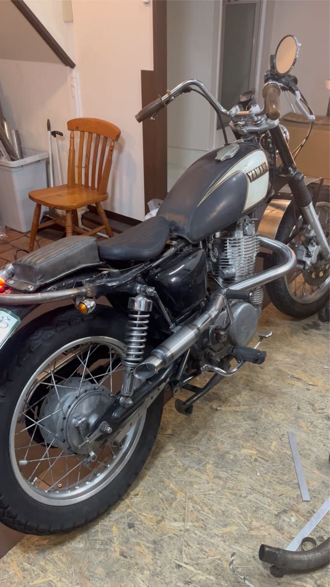 sr400 sr500用 アップマフラーワンオフ品 スチール チョッパー ボバー vmx ヤマハ 1jr ショーティー