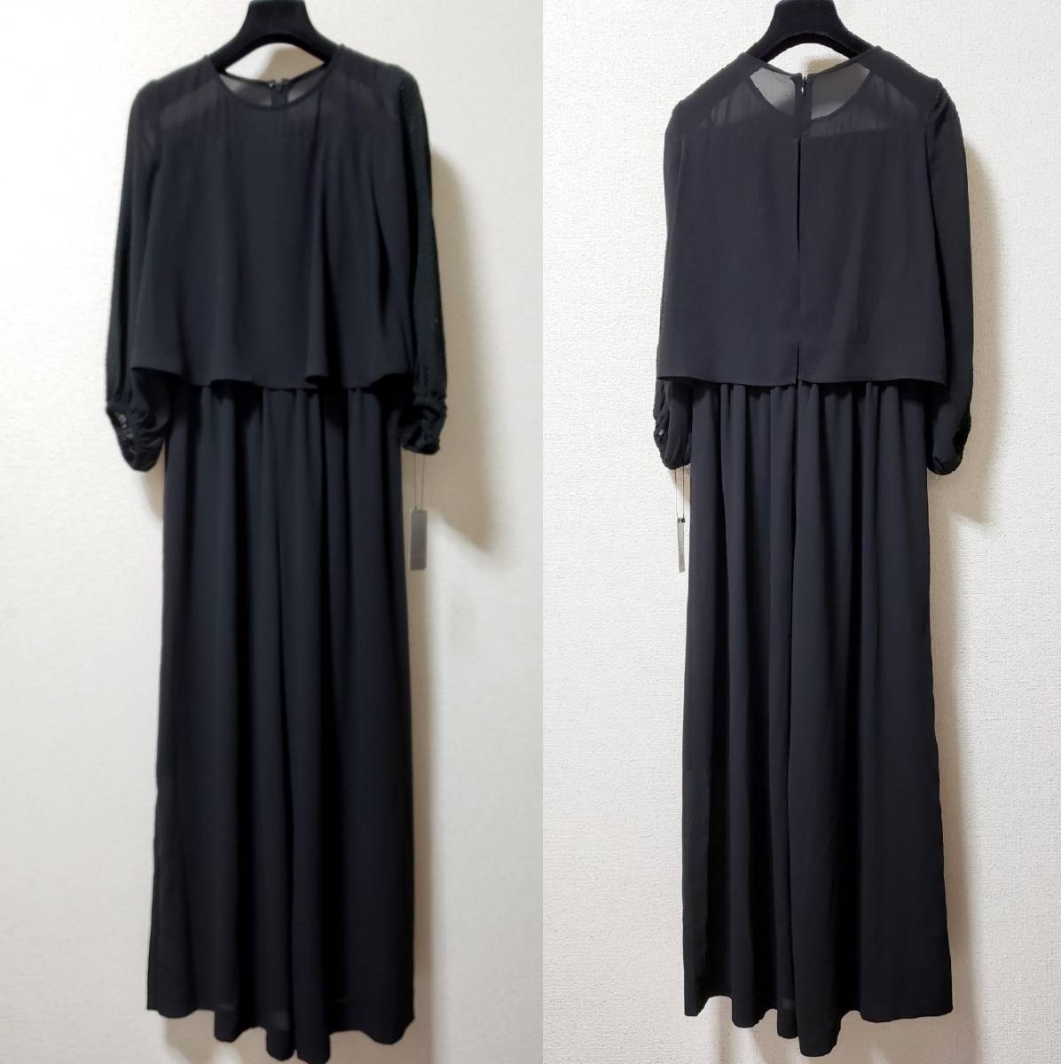  new goods regular price 3.5 ten thousand ESTNATION wide pants all-in-one black 36 long sleeve Est ne-shon