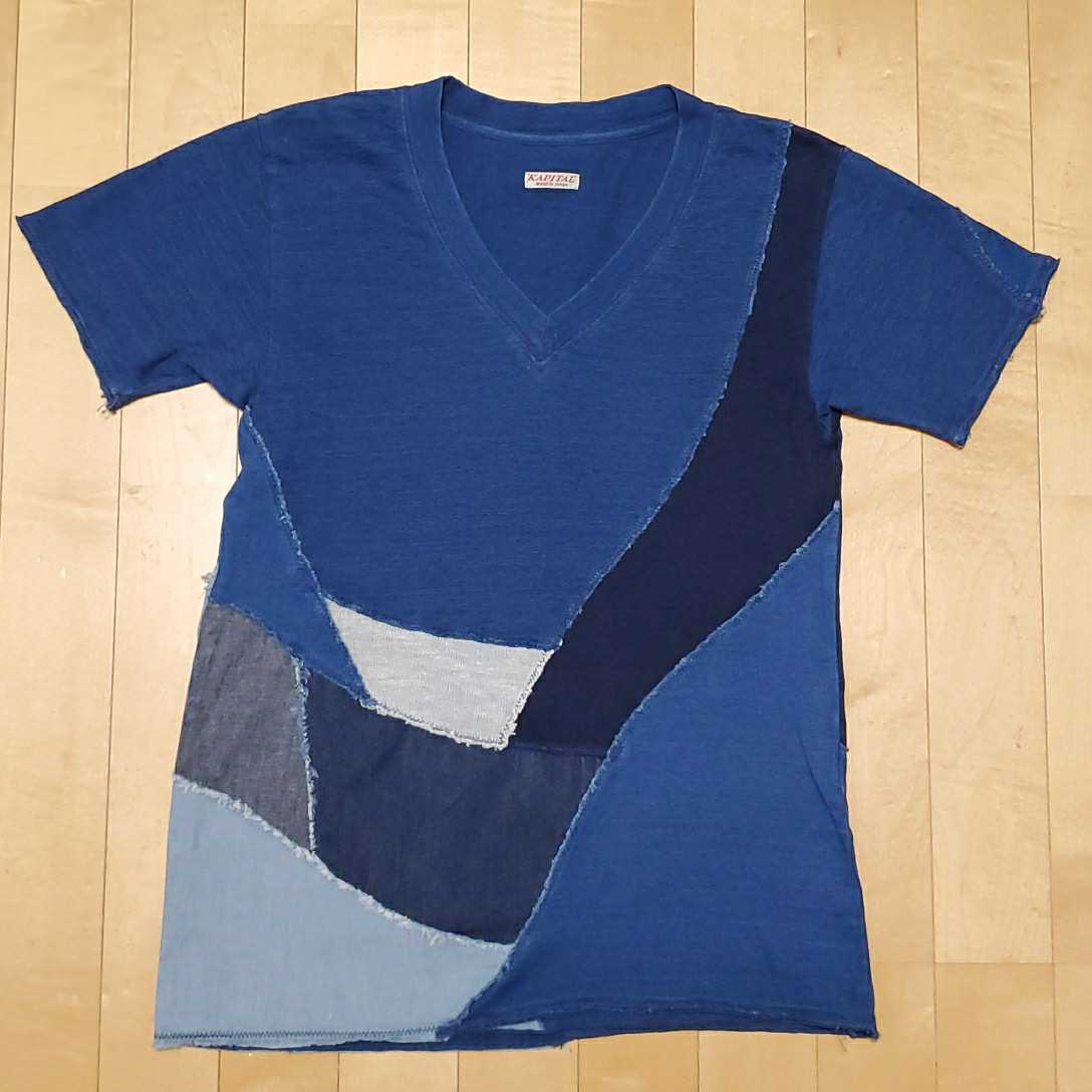 【ネット限定】 size Tシャツ リメイク パッチワーク 藍染 インディゴ キャピタル KAPITAL 1 japan in made s その他