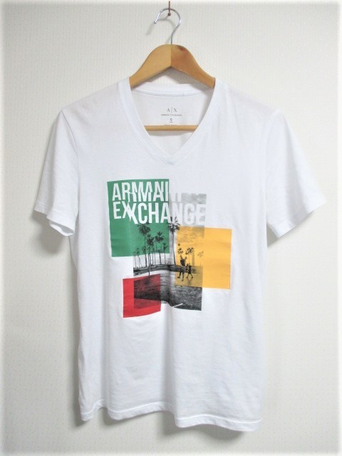 ☆ARMANI EXCHANGE アルマーニ エクスチェンジ ボックスロゴ プリントTシャツ 半袖/メンズ/S_画像1