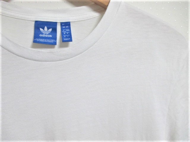 ☆adidas アディダス ビッグロゴ プリント Tシャツ 半袖/メンズ/XS☆ホワイト_画像3