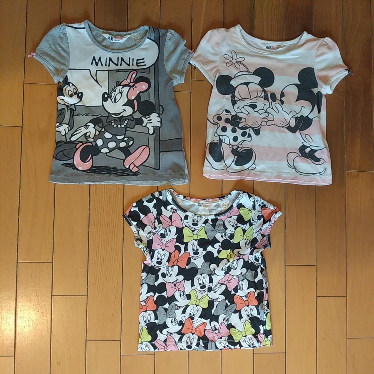 H&Mディズニーミニー女の子供Tシャツ半袖3枚セット100㎝