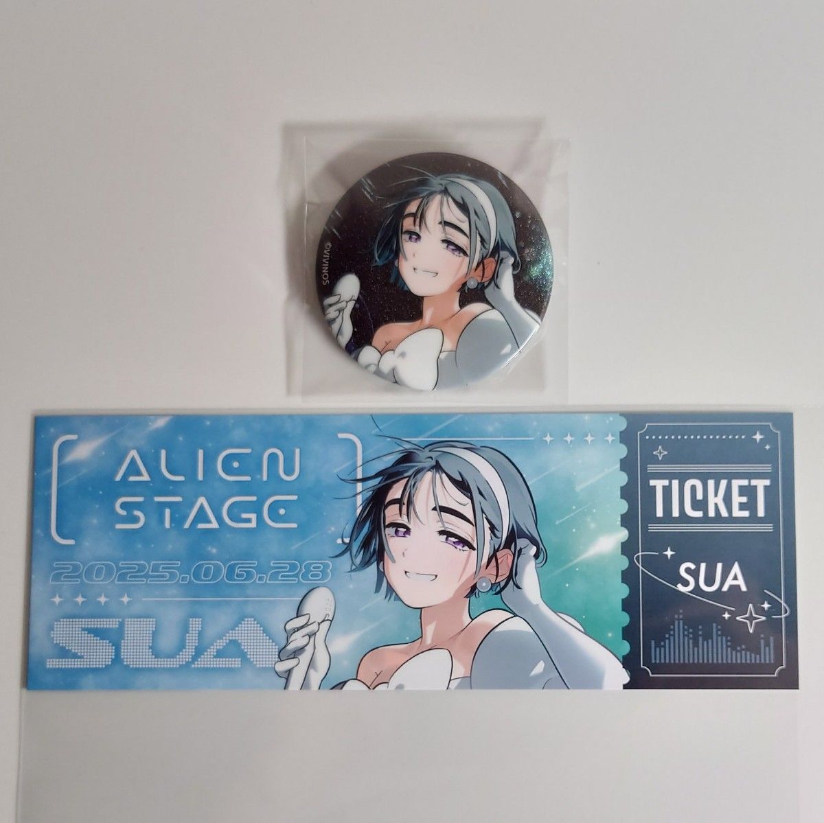 【正規品】エイリアンステージ エイステ スア グリッター缶バッジ ALIEN STAGE エイリアンステージ エイステ スア SUA グリッター