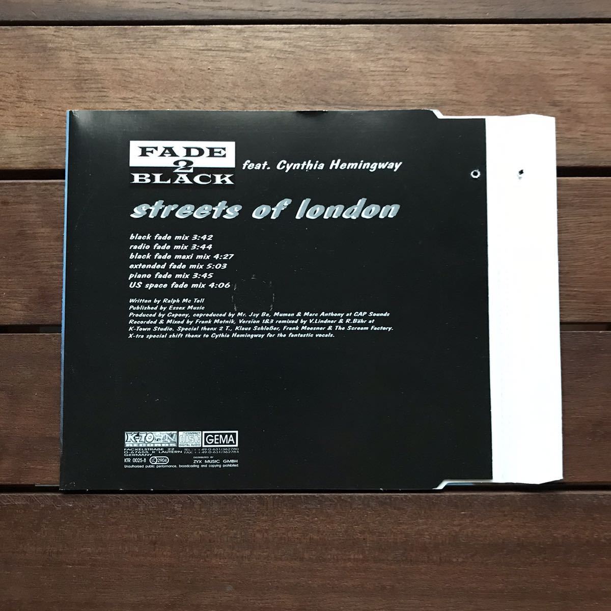 【eu-rap】Fade 2 Black / Streets Of London［CDs］《2b096》_画像2