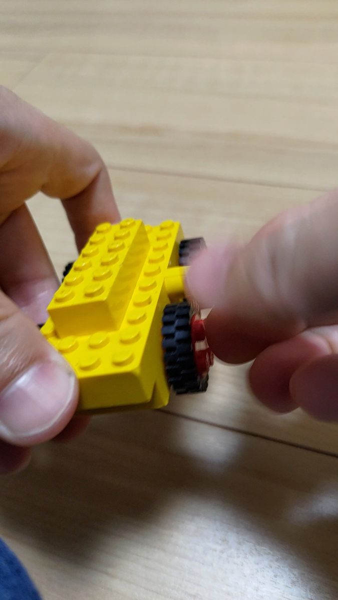 LEGO OLD ゼンマイ 消防車 動く車輪ハシゴパーツ
