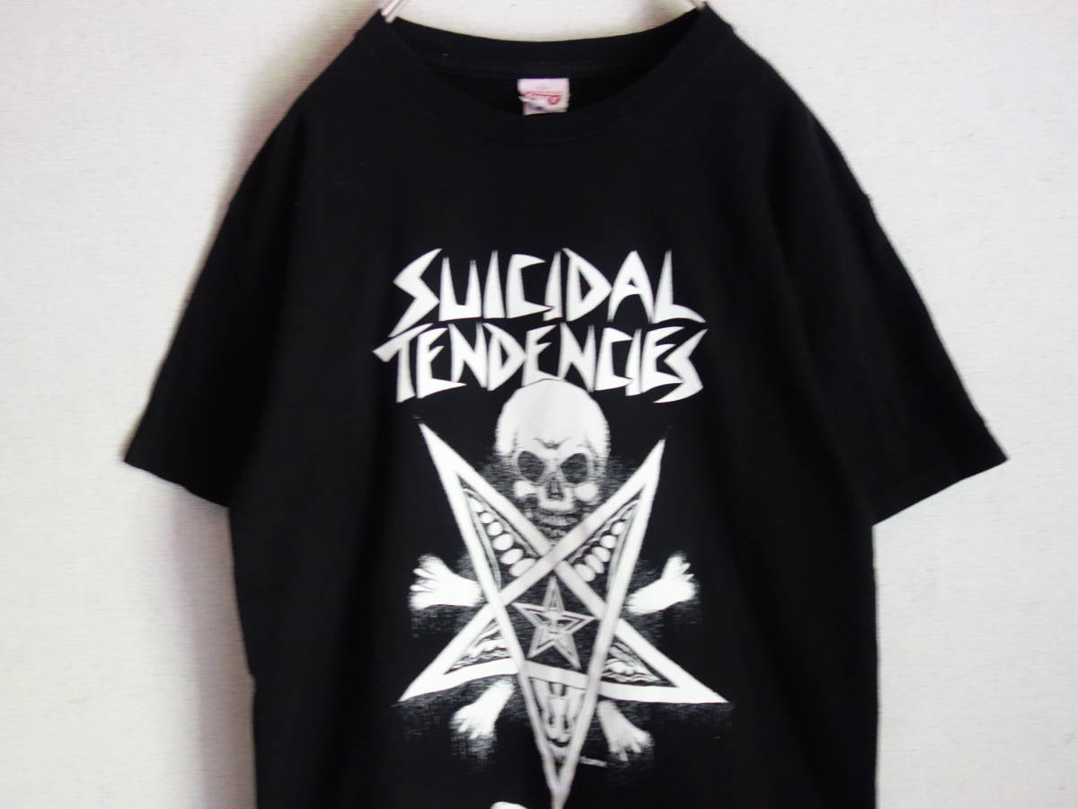 SUCIDAL TENDENCIES スーサイダル・テンデンシーズ スカルＴシャツ 黒 Ｓ☆OBEY_画像2